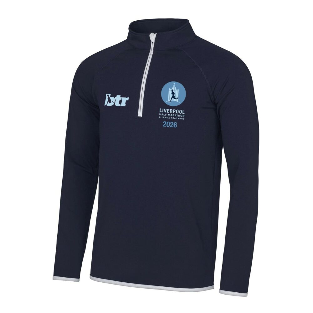 BTR Liverpool Half Marathon Unisex Technical Half Zip Sweatshirt