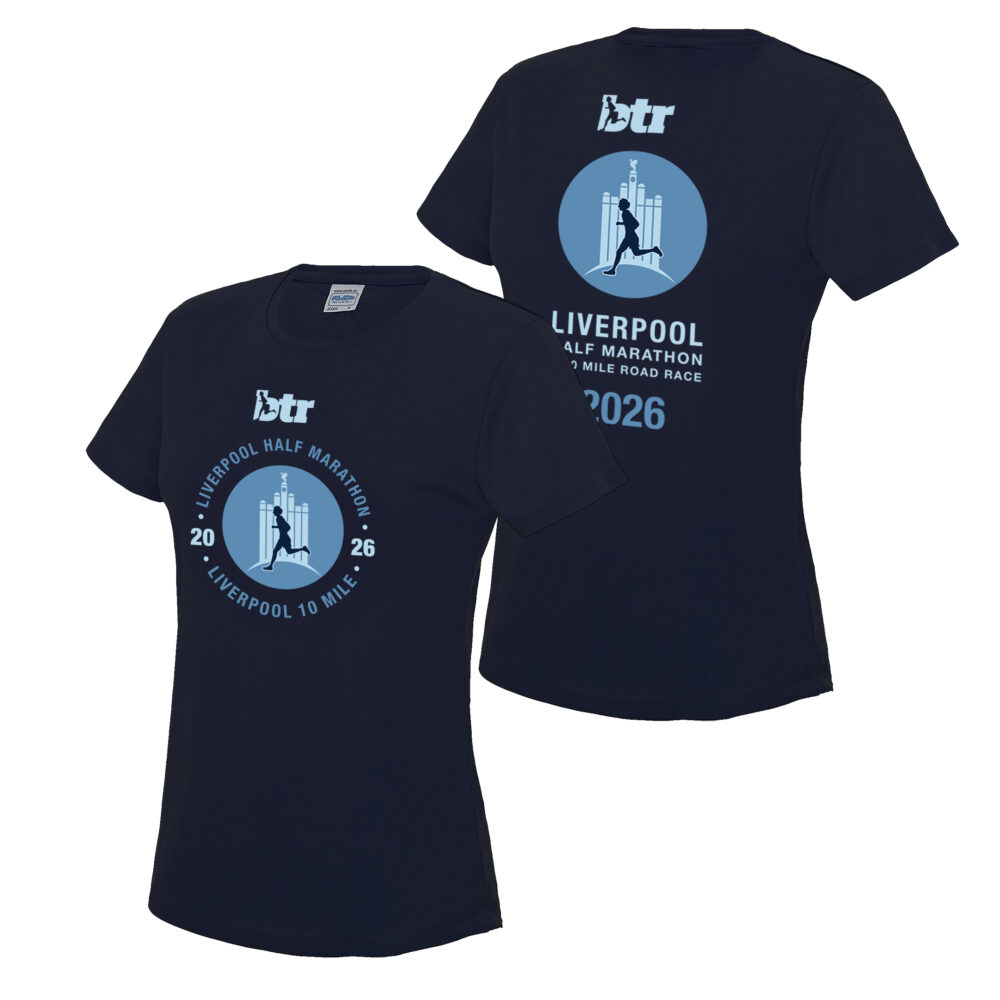 BTR Liverpool Half Marathon  Womens Fit Technical T-Shirt